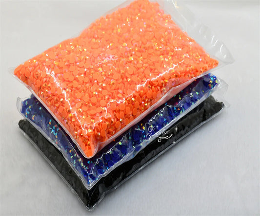 Glue On Crystal Resin Rhinestone Jelly Gems Flatback DIY Non HotFix Wholesale