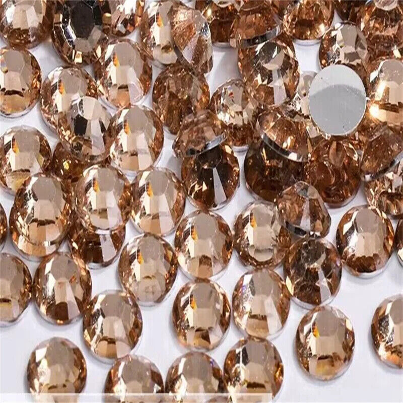 Glue On Crystal Resin Rhinestone Jelly Gems Flatback DIY Non HotFix Wholesale