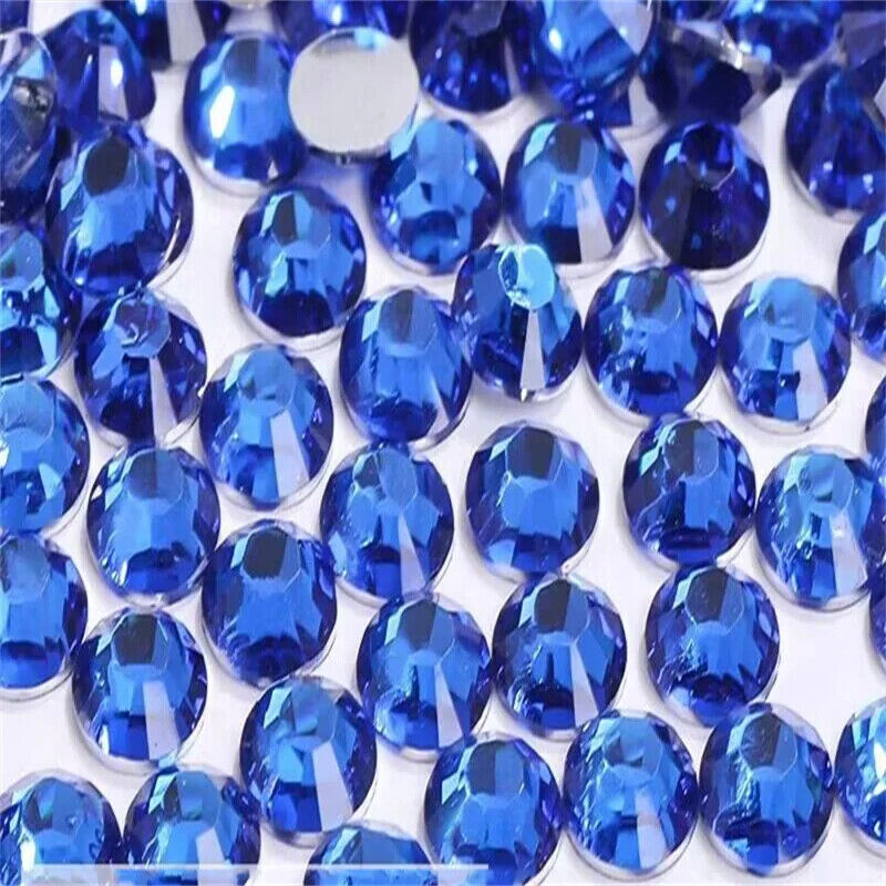 Glue On Crystal Resin Rhinestone Jelly Gems Flatback DIY Non HotFix Wholesale