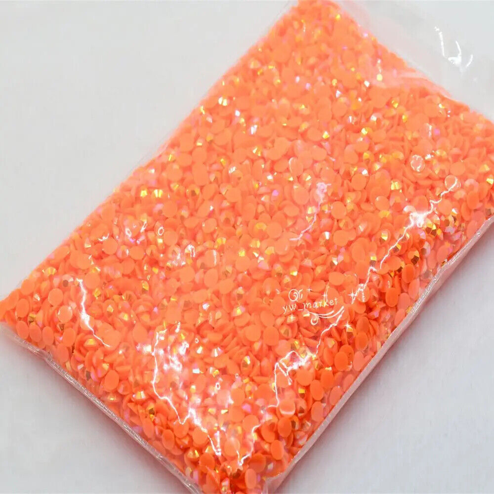 Glue On Crystal Resin Rhinestone Jelly Gems Flatback DIY Non HotFix Wholesale