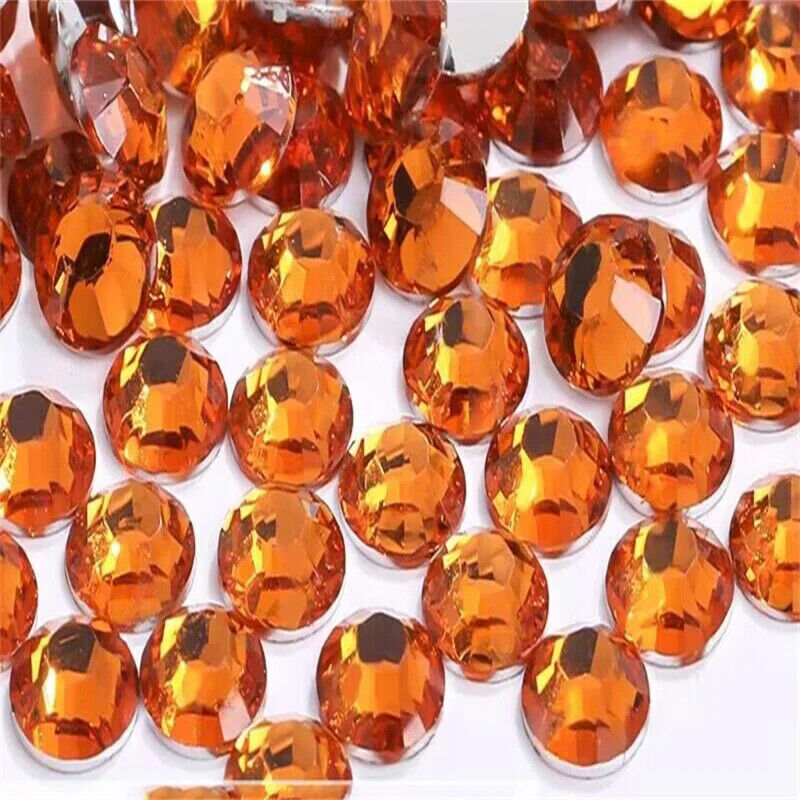 Glue On Crystal Resin Rhinestone Jelly Gems Flatback DIY Non HotFix Wholesale