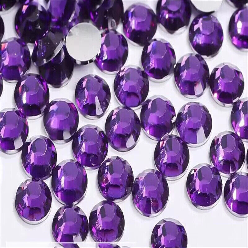 Glue On Crystal Resin Rhinestone Jelly Gems Flatback DIY Non HotFix Wholesale