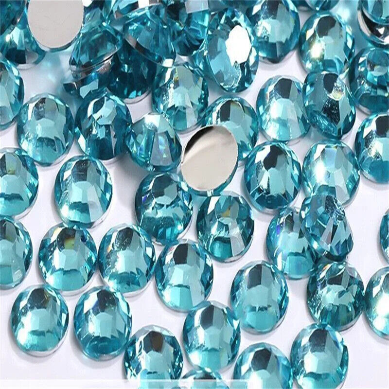 Glue On Crystal Resin Rhinestone Jelly Gems Flatback DIY Non HotFix Wholesale