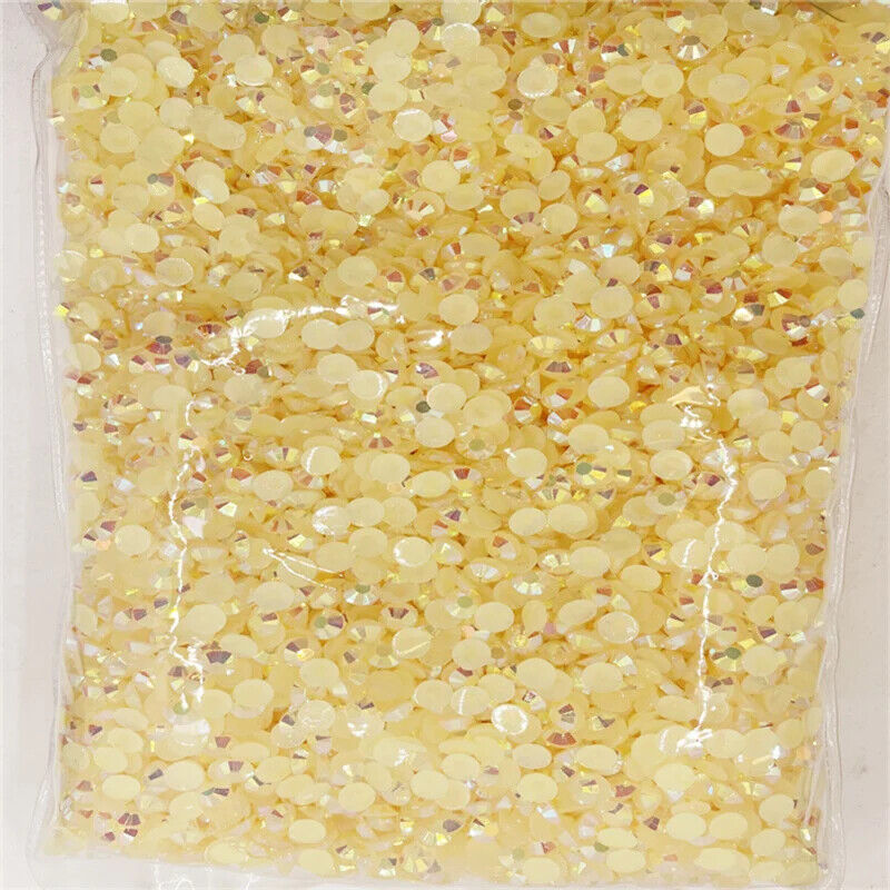 Glue On Crystal Resin Rhinestone Jelly Gems Flatback DIY Non HotFix Wholesale