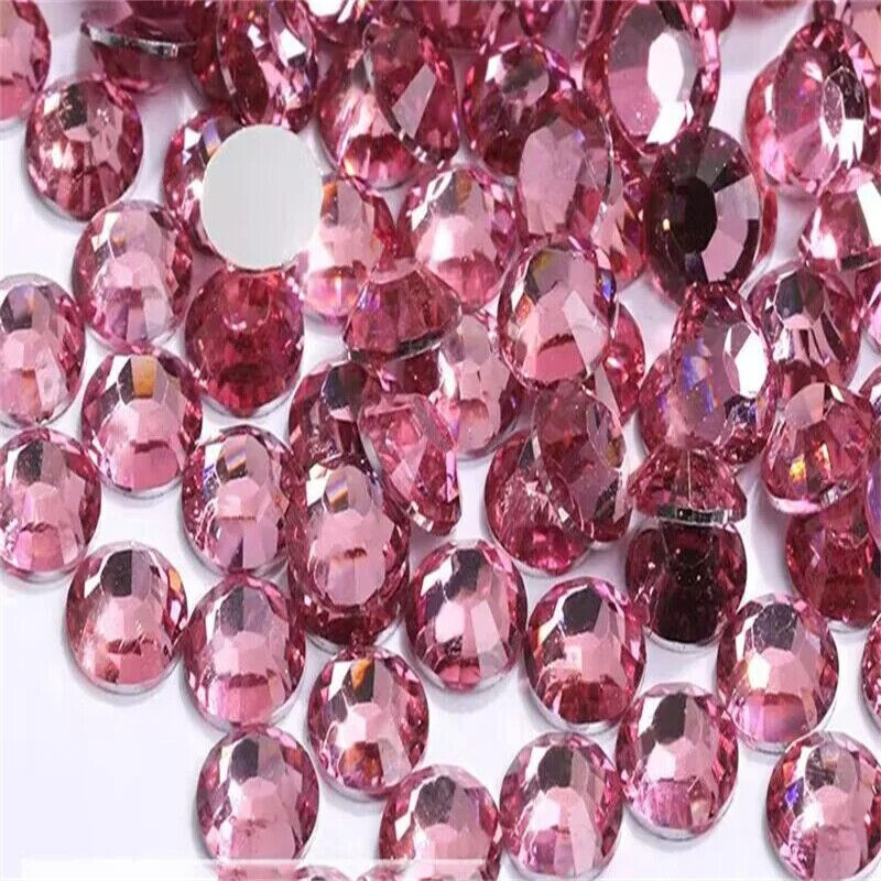 Glue On Crystal Resin Rhinestone Jelly Gems Flatback DIY Non HotFix Wholesale