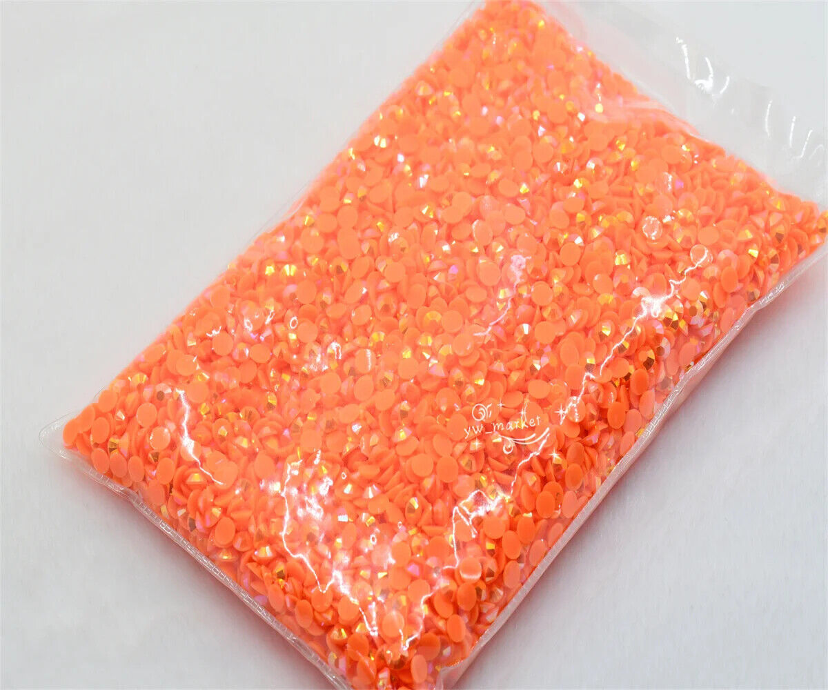 Glue On Crystal Resin Rhinestone Jelly Gems Flatback DIY Non HotFix Wholesale