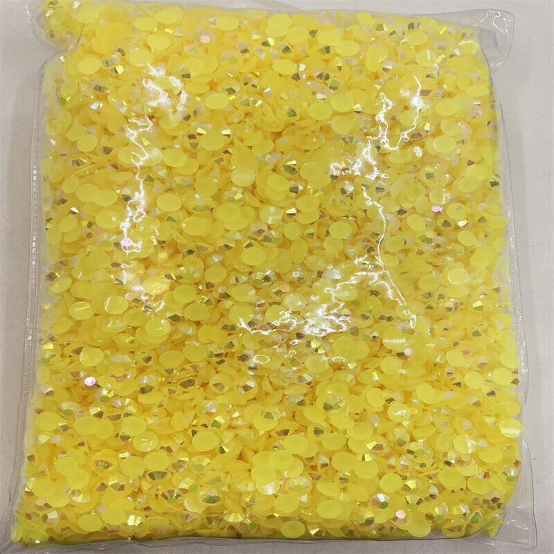 Glue On Crystal Resin Rhinestone Jelly Gems Flatback DIY Non HotFix Wholesale