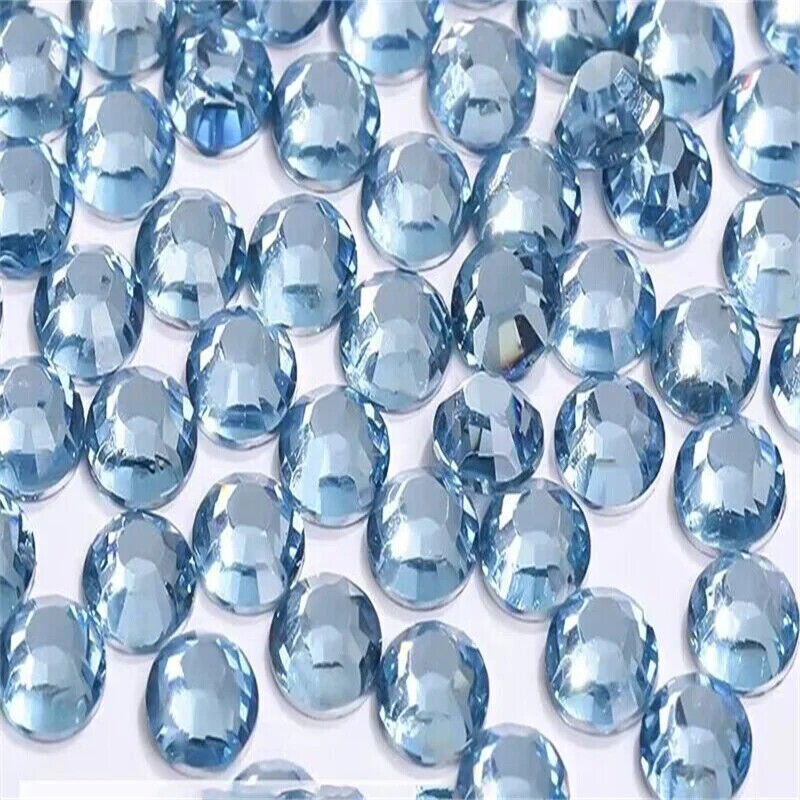 Glue On Crystal Resin Rhinestone Jelly Gems Flatback DIY Non HotFix Wholesale