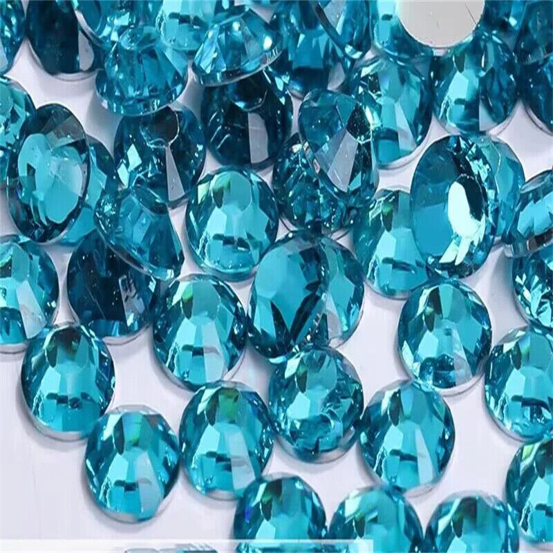 Glue On Crystal Resin Rhinestone Jelly Gems Flatback DIY Non HotFix Wholesale