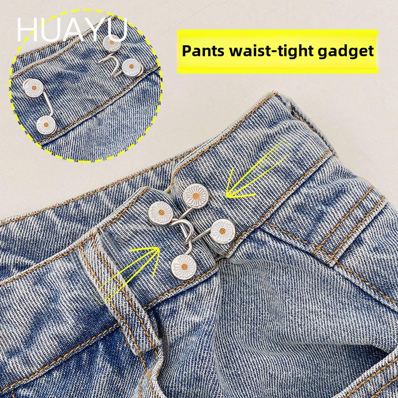 set Pants Waist Buckle Pin Women's Trousers Skirt Tighten Clip Button Brooch Adjustment Waist Size Fixed Clothes Accessories