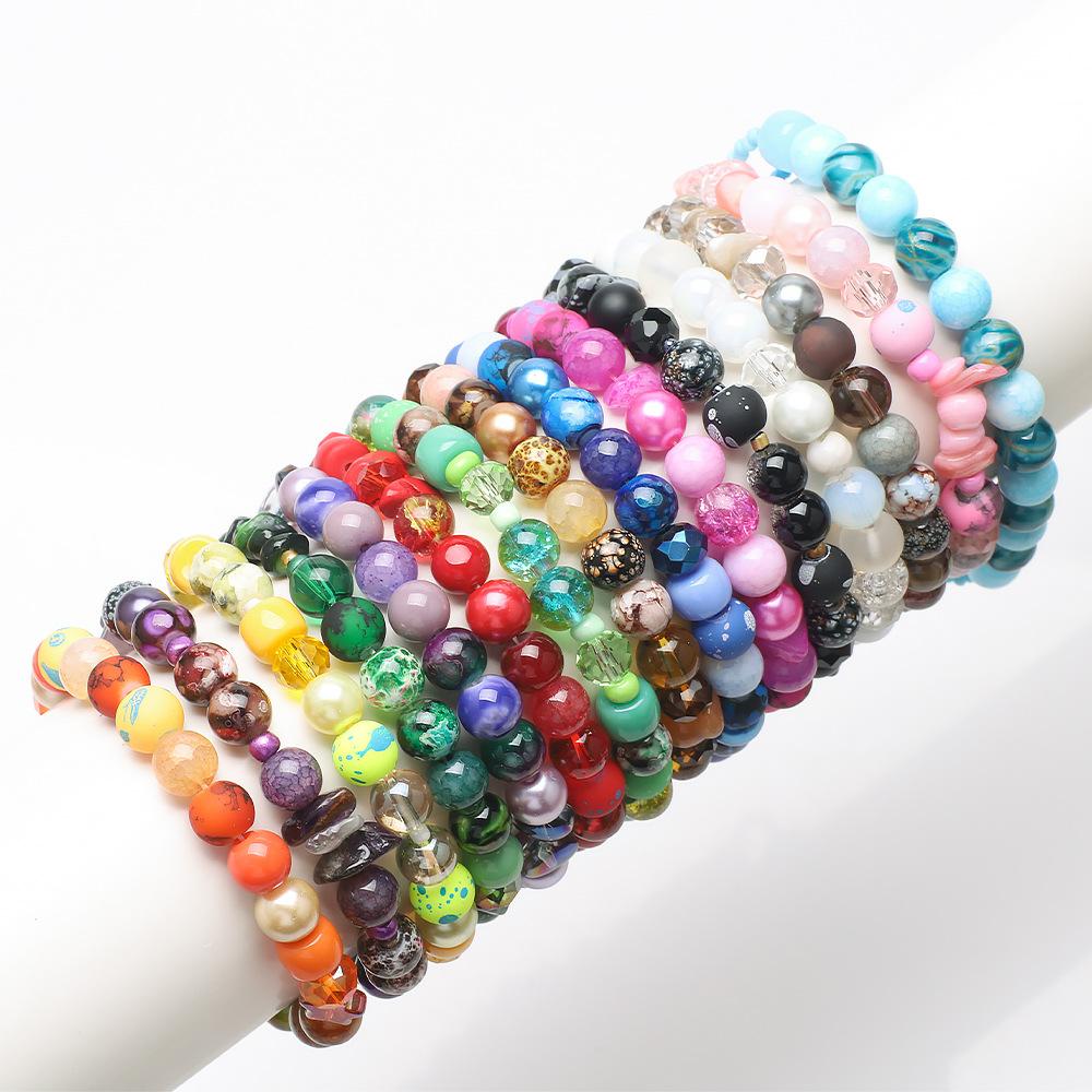 10 grid color series multi-crack bursting flower beads glass crystal loose beads DIY bracelet beaded material package