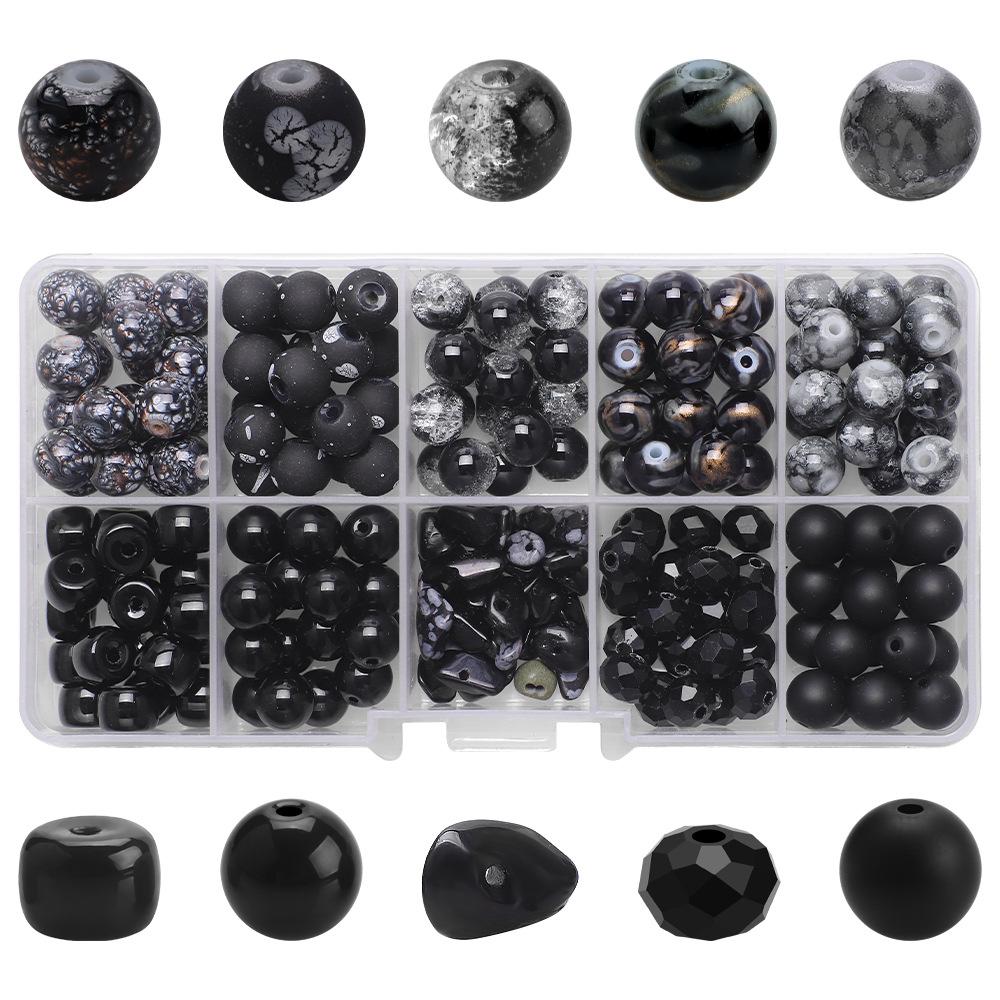 10 grid color series multi-crack bursting flower beads glass crystal loose beads DIY bracelet beaded material package