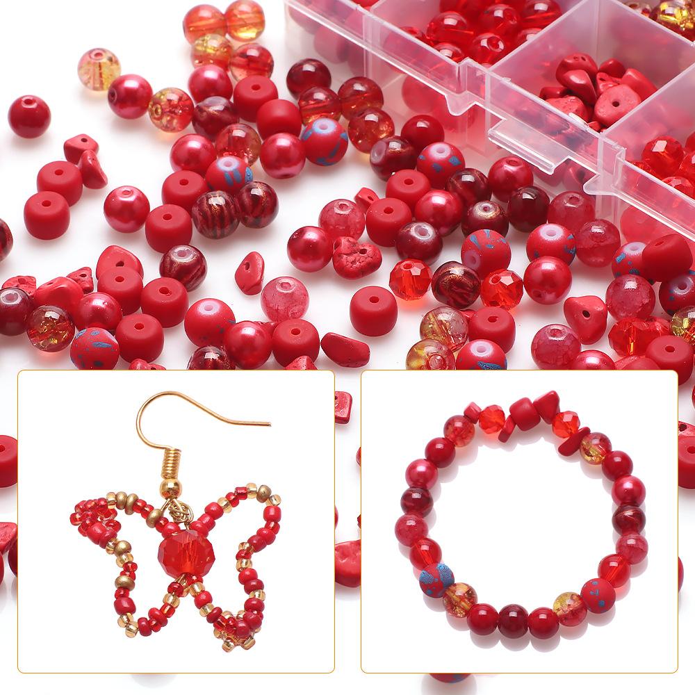 10 grid color series multi-crack bursting flower beads glass crystal loose beads DIY bracelet beaded material package