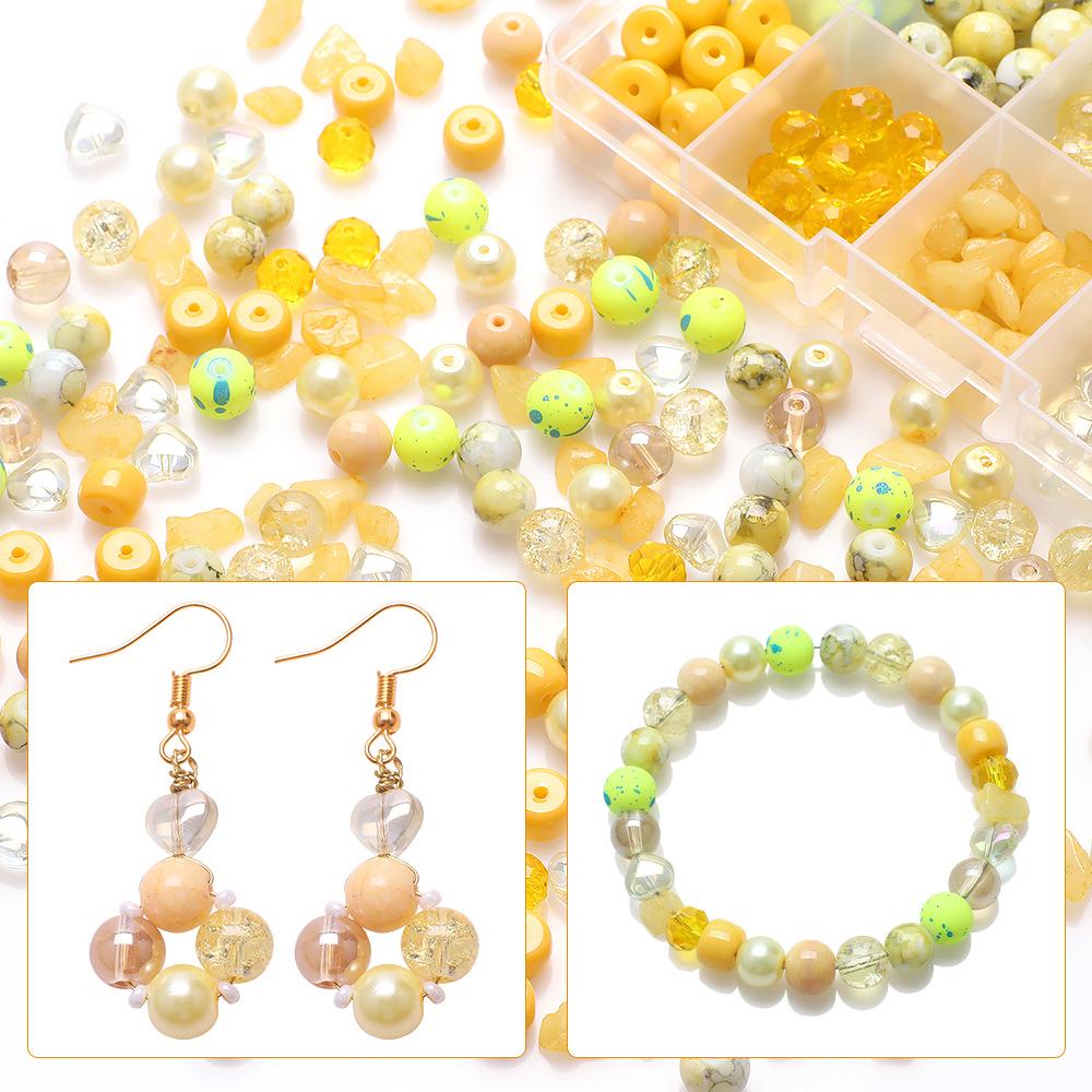 10 grid color series multi-crack bursting flower beads glass crystal loose beads DIY bracelet beaded material package