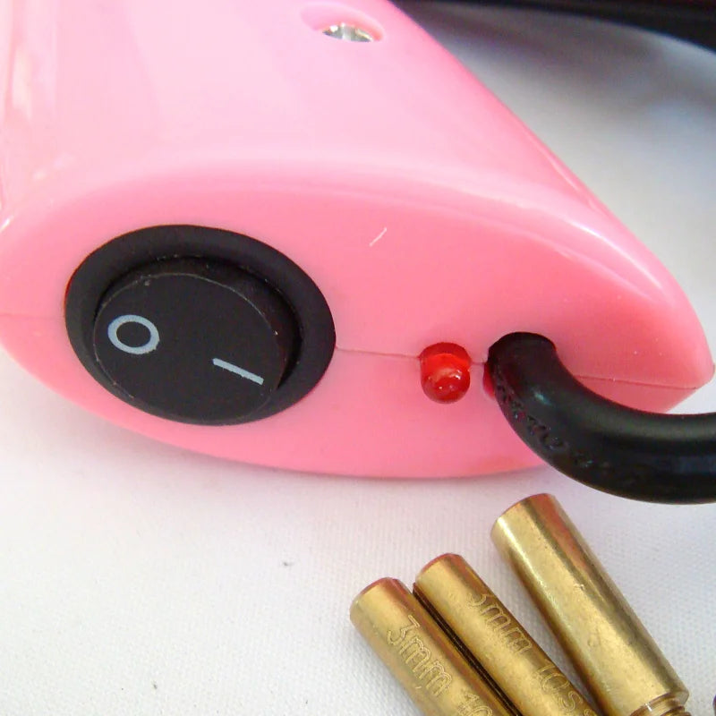 Fast Heated! Hot Fix Rhinestones Applicator Pink Hot Fix Applicator Iron-on Wand EU/US Plug Heat-fix Tool Wand Gun Garment B2852