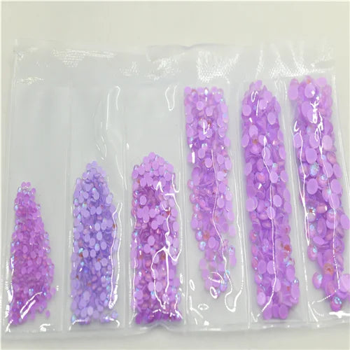 nails flatback rhinestones Nail Art Accessories non hotfix  crystals beads  mixed size  Charms Partition by set