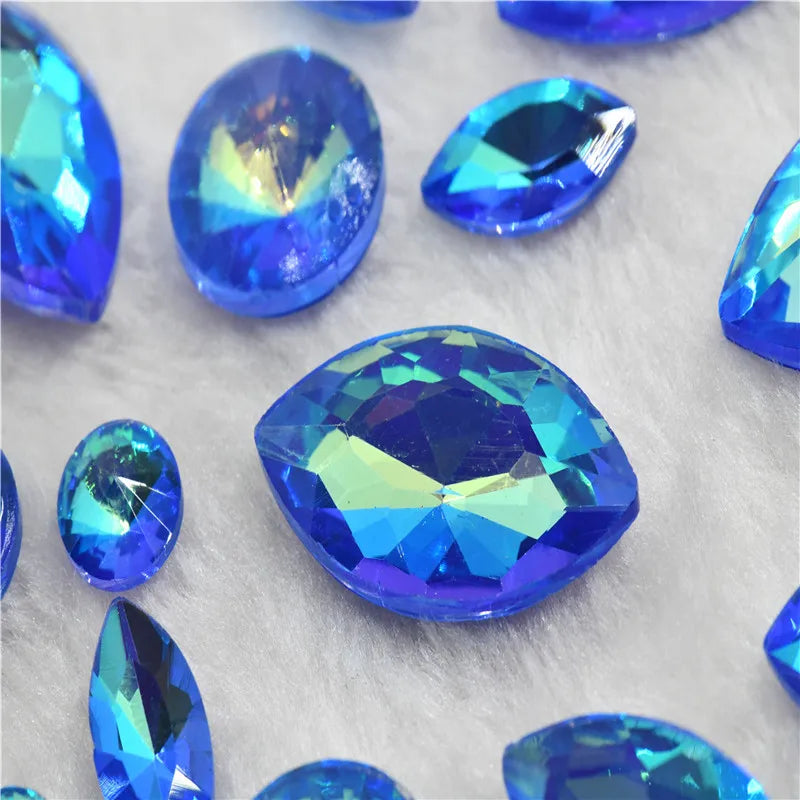 Sapphire Blue Mocha AB handicrafts Diamonds for crafts Crystal beads Garment accessories cristal