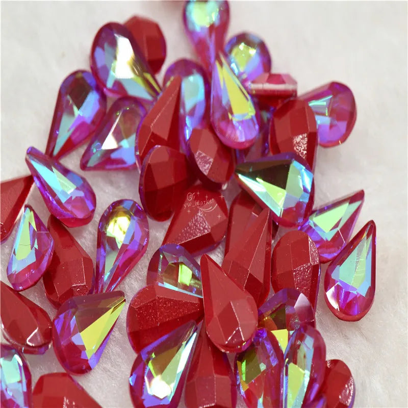 Wine red mocha AB crystals for handicrafts Handcrafts stones and crystals fancy stones glass pointback beads