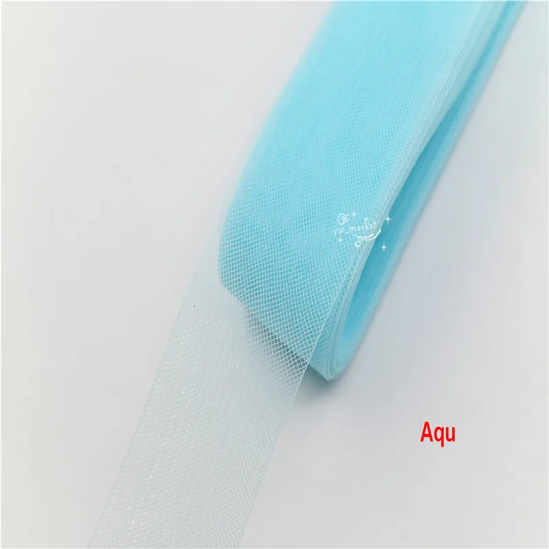 Soft Polyester Mesh Ribbon Flat Plain Crinolines Braid with Horsehair Fabric for Hats Craft wedding Dress 3cm 5cm 7cm