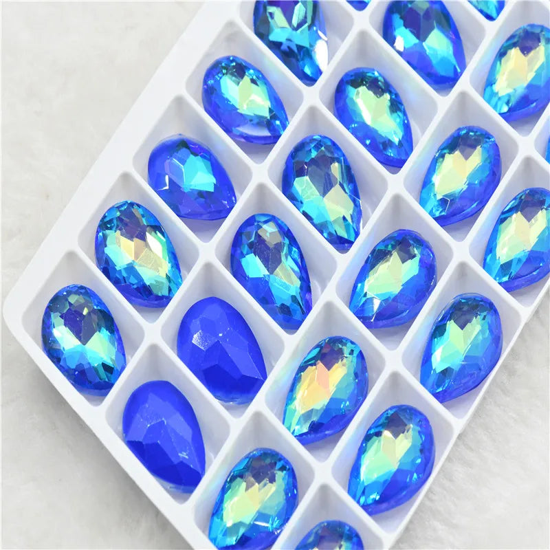 Sapphire Blue Mocha AB handicrafts Diamonds for crafts Crystal beads Garment accessories cristal