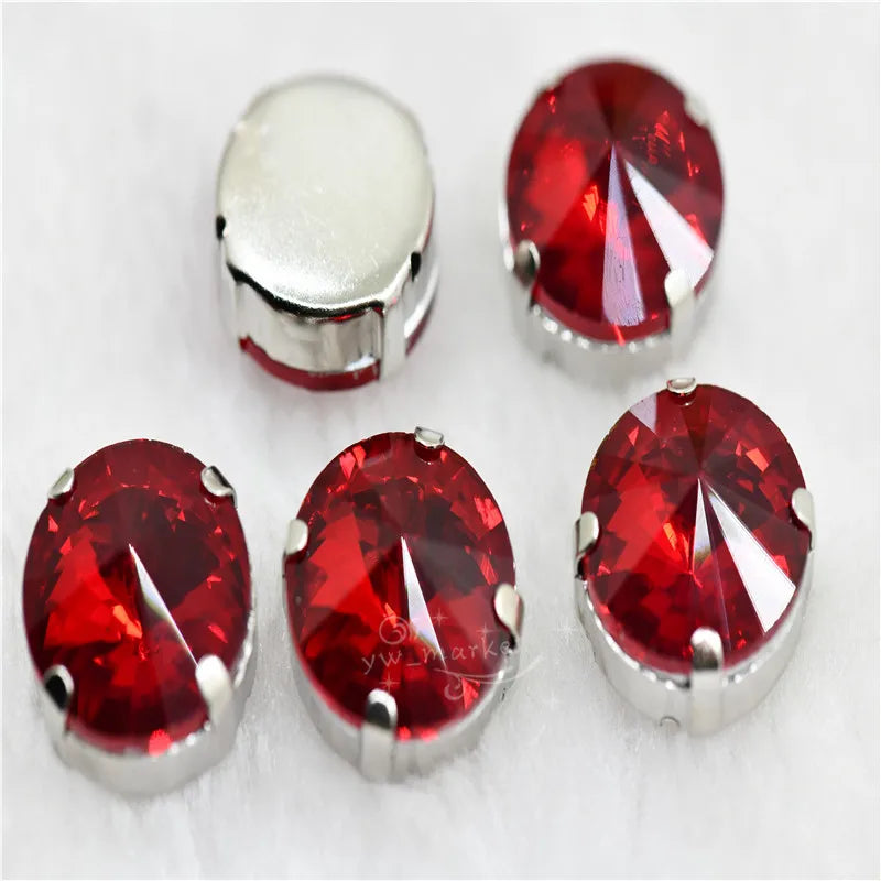 Mixed color Round shape crystal stones  with claw casing sew on wedding dress jewelry soldering 10mm 14mm 18mm