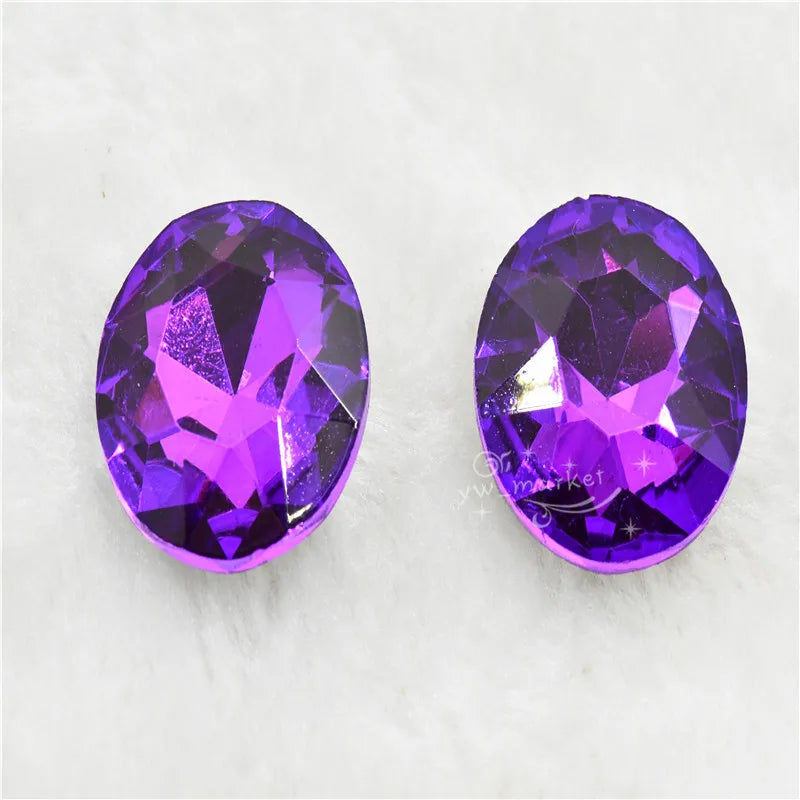 Beads For Jewelry Making Purple Strass Crystal Teardrop navette glass Stones Clothing Crafts