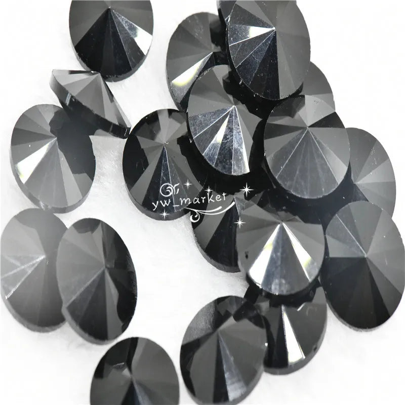 bulk Rhinestones rivoli Glass Crystal pointback strass Stone clear ab Jewelry Making garment applique 6mm 8mm 10mm  20mm