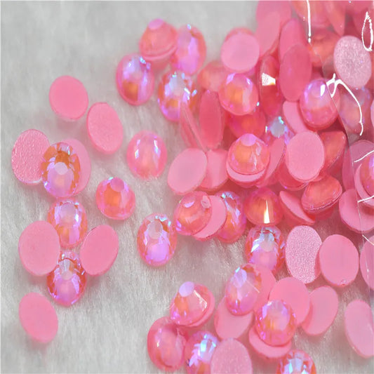 ss6 Rinestones nails crystals Flatback Non Hotfix Nail Art glass Glue  Neon ab ss12 ss16ss20 ss30