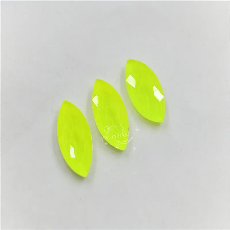 Navette Neon Glass Rhinestones Jewelry Accessories dress decoration strass applique dropshipping 17mmx32mm  9x18mm