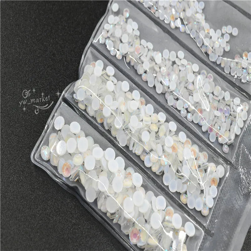 nails flatback rhinestones Nail Art Accessories non hotfix  crystals beads  mixed size  Charms Partition by set