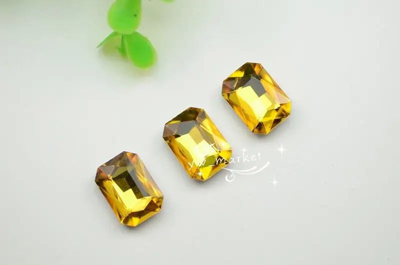 30mm x 40mm  Rectangle Crystal Glass Rhinestones Color Jewels Making 27PCS Large Stones