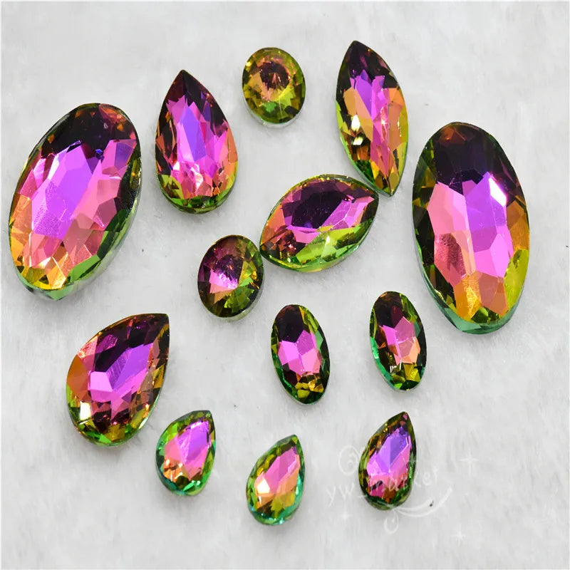 Rose light Glue On Rhinestones Crystals Pointback stones Decoration Loose Rhineston Crystals