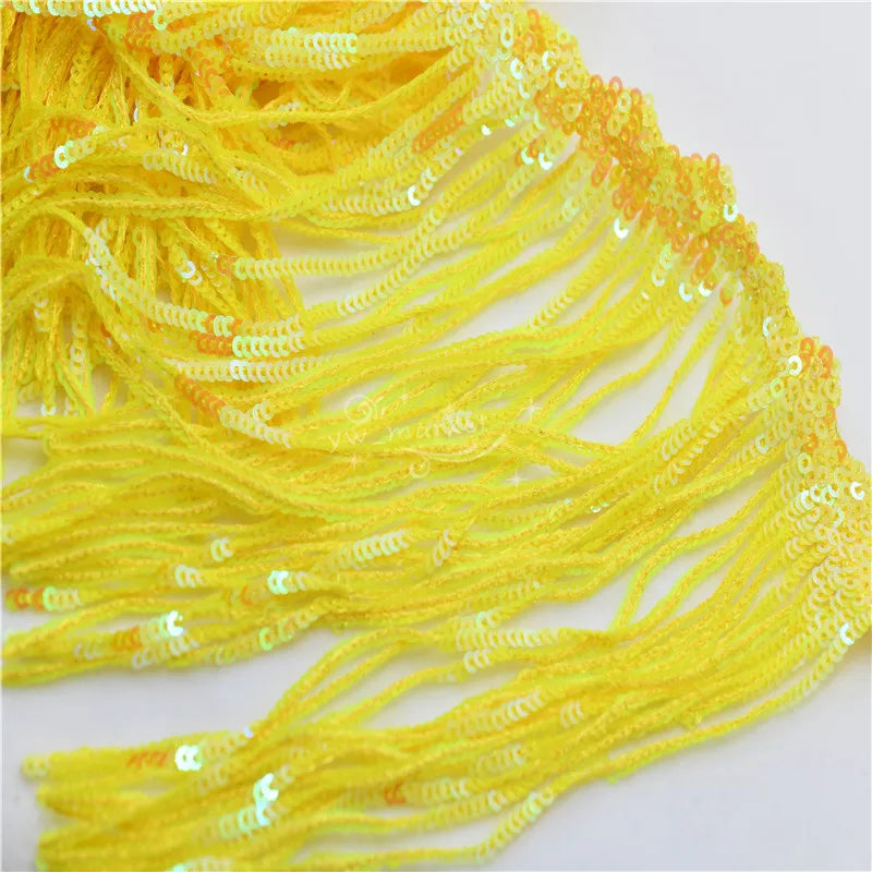 1 yard sequins Tassel Fringe for sewing in clothes decorative trimmings 17cm