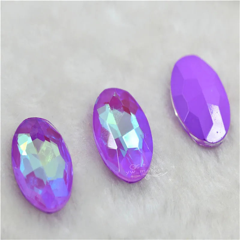 Oval Glass Crystal Pointback Rhinestone decorative crystals crafts Stones strass Beads for jewelry 20x30mm 13x18mm 10x14mm