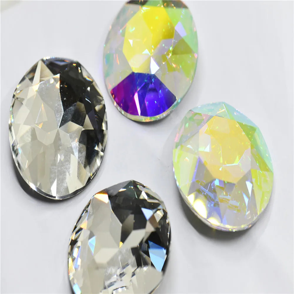 50mm 35mm k9 Large Crystal  Round Glass Rhinestones Jewels Making