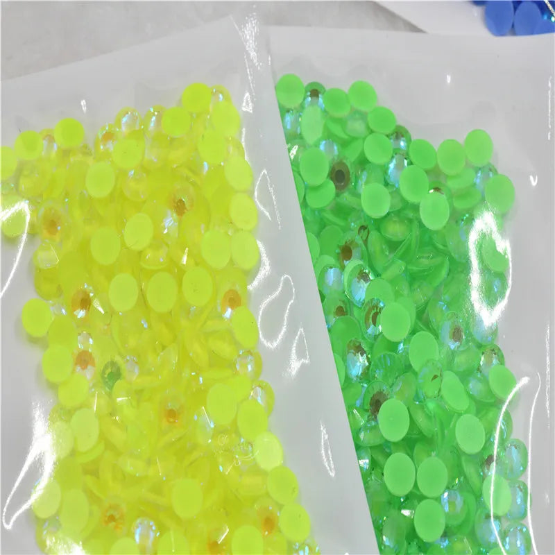 ss6 Rinestones nails crystals Flatback Non Hotfix Nail Art glass Glue  Neon ab ss12 ss16ss20 ss30