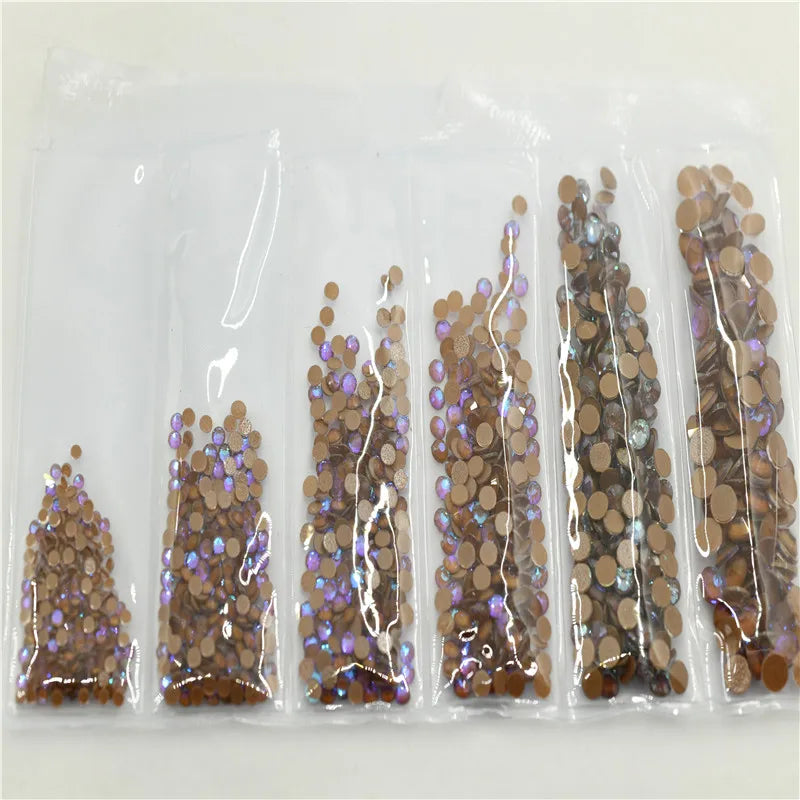 nails flatback rhinestones Nail Art Accessories non hotfix  crystals beads  mixed size  Charms Partition by set