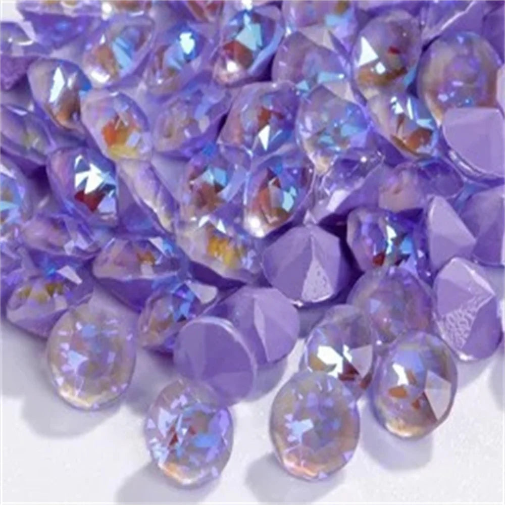 8mm Loose beads K9 Glass Nail Rhinestones Fancy Stones Pointback Crystal Accessories Jewelry Making