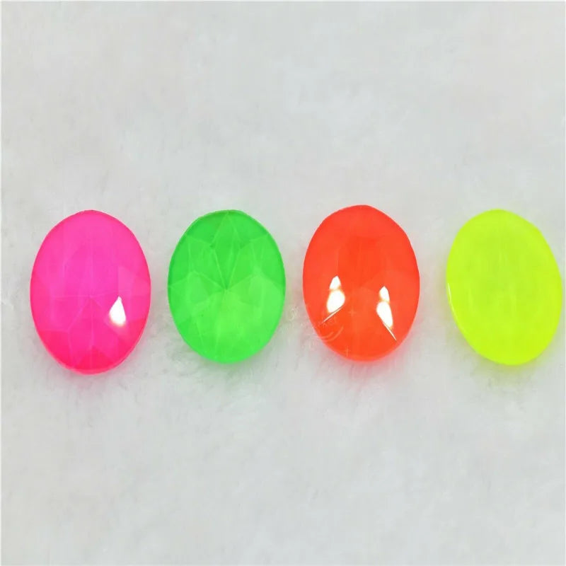 27mm Neon color gem flowers shape round  large stones Jewels making  beads rhinestones applique  glass pintback