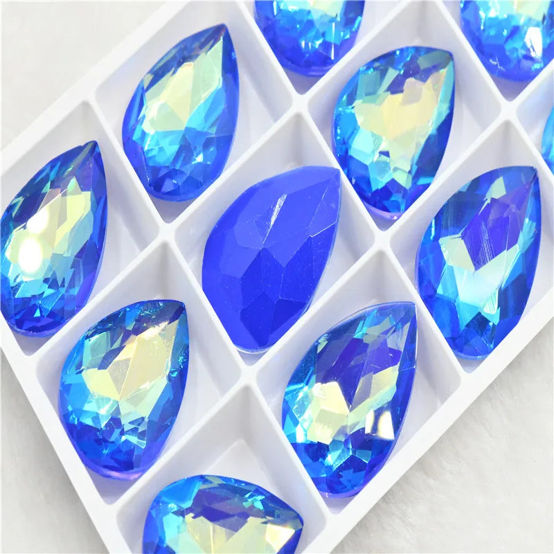 Sapphire Blue Mocha AB handicrafts Diamonds for crafts Crystal beads Garment accessories cristal