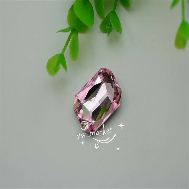 Rectangle Glitter Loose Beads Glass Crystal Pointed Back Fancy Stones Strass Rhinestone For Clothes Shoes DIY