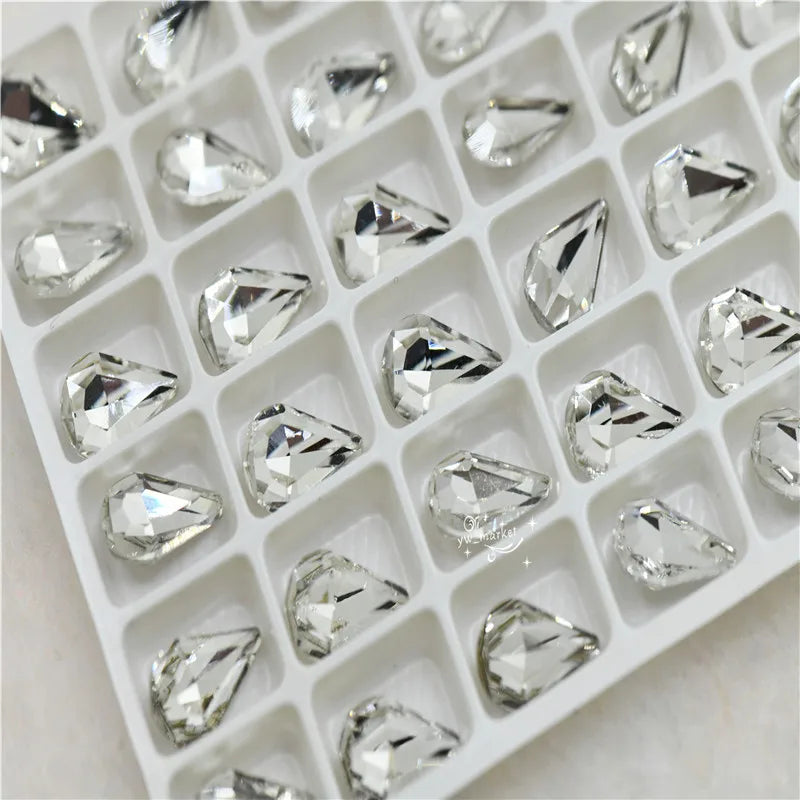 5x8mm 8x13mm glass fancy stone pointback crystal Diamante Rhinestones Droplet jewels Nail Art Decoration