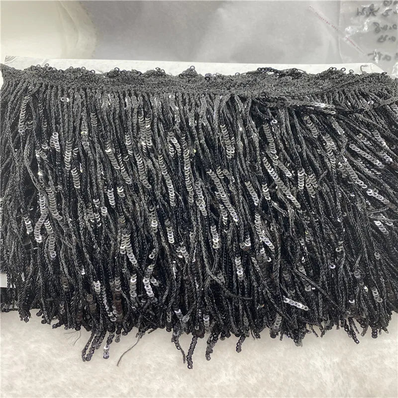 1 yard sequins Tassel Fringe for sewing in clothes decorative trimmings 17cm