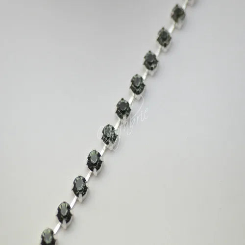 Rhinestones Chain silver claw for clothes sewing Jewelry making  6mm,8mm crystal ab strass trimming