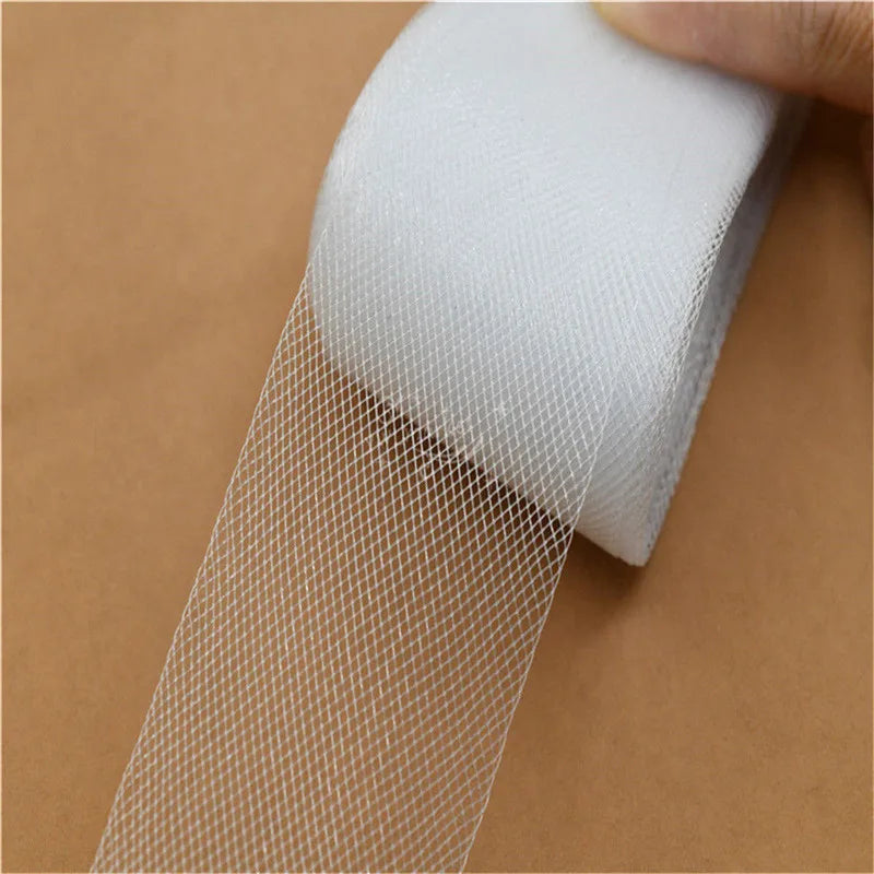 Hard Horsehair Crinoline Tube Crin Trimming Clear mesh ribbon use for Braid  Hats Fascinator craft 1cm ~16cm you can pick