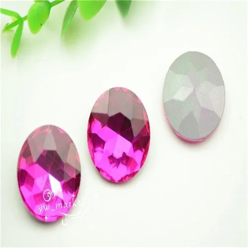 27mm Baoshihua Round strass applique rhinestone Glass Jewels crafts Flat Top Plated Colors 44pcs