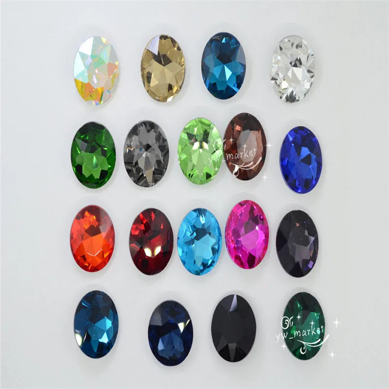 27mm Baoshihua Round strass applique rhinestone Glass Jewels crafts Flat Top Plated Colors 44pcs