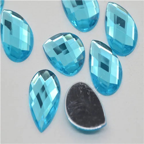 Wholesale Acrylic Teardrop Colors Rhinestones Flatback Stone customes DIY