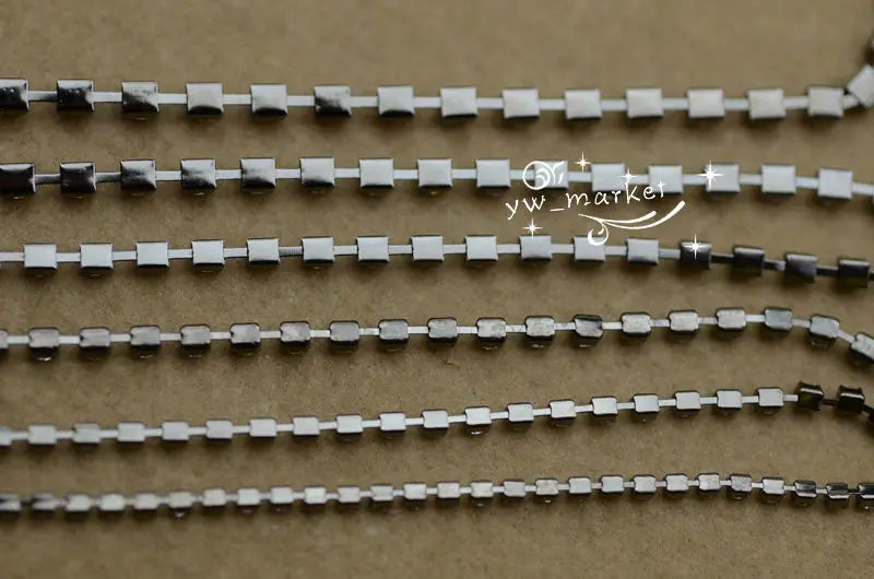 2mm~6mm Crystal AB Rhinestone Strass Chain Gun Black Trim Costume Dress Sewing Accessories Jewelry Making 10 yards