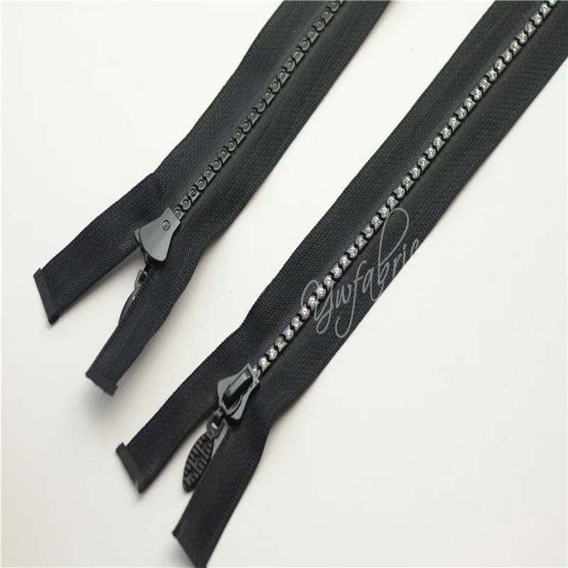 Zipper BLACK with Rhinestone for Western Shirt Garments Jacket Sew on  60cm 70cm 80cm you pick